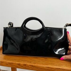 Patent leather Shoulder Bag with strap